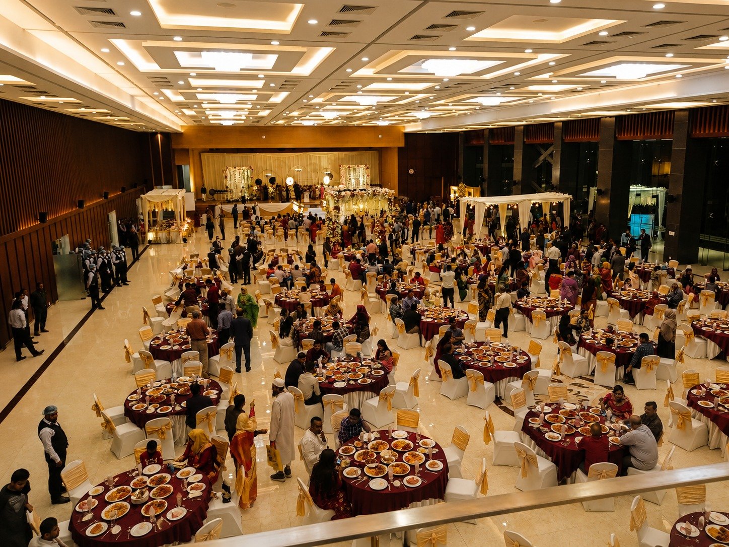 Large catered banquet hall