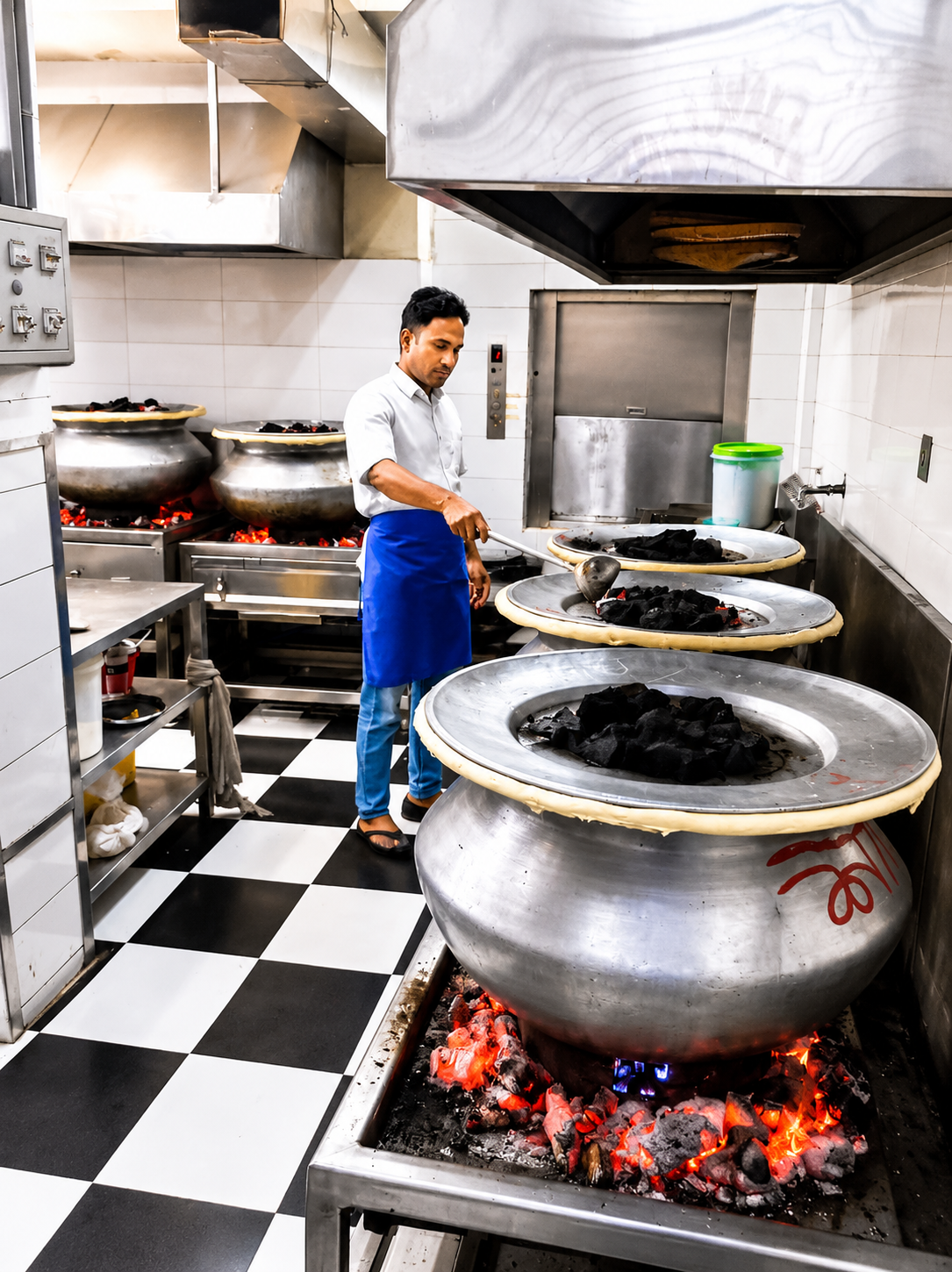 Chef preparing traditional catering in the kitchen